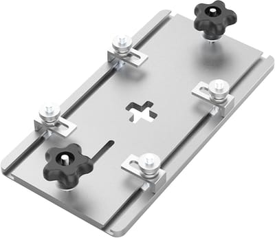Inzetplaat voor elektrische decoupeerzaag van aluminiumlegering met klepbord voor werk