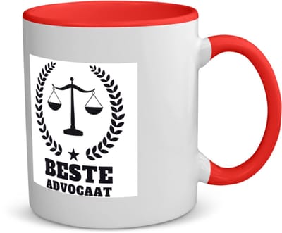 Akyol - beste advocaat koffiemok - theemok - rood - Beste advocaat - collega - cadeau - 350 ML inhoud