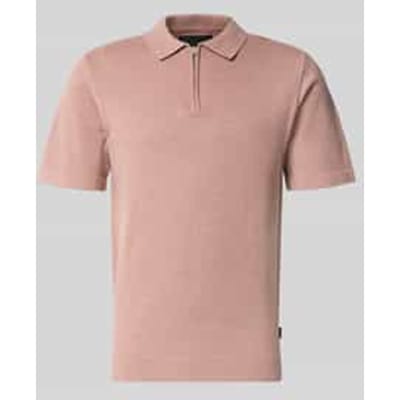 regular fit poloshirt met rits model 'MILANO'