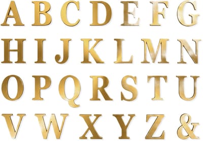 Zelfklevende Letters A t/m Z - Goud
