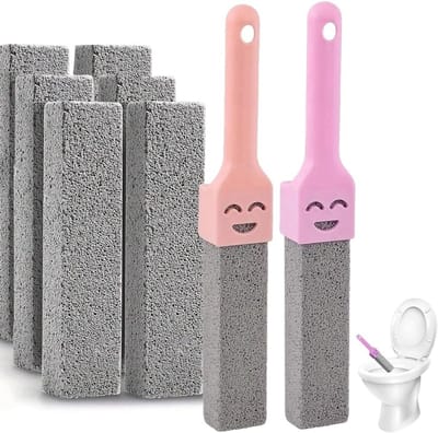 Reinigingsblokken voor het Toilet, 8 Stuks Puimsteen met Handgrepen, Milieuvriendelijk en Natuurlijk voor een Schone WC, Efficiënte Toiletreiniger en Onderhoudsoplossing