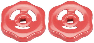 Dailygoods- Kraanwielpje 2-delig - Vervanging klepafsluiter - Buitenkraan slang - Buitendiameter 61mm - Gemaakt van geverfd ijzer - Duurzaam en gebruiksvriendelijk - Kraanhandvat