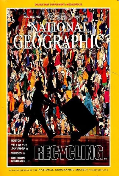NATIONAL GEOGRAPHIC JULI 1994 EDITIE ENGELS TIJDSCHRIFT (LOVELY MAP INCLUDED BOSTON TO WASHINGTON 1830)
