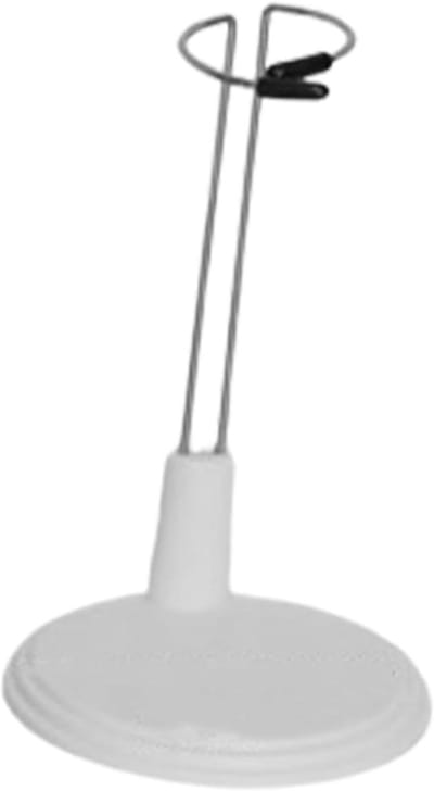 Poppenstandaard - Speelgoed houder - Decoratief neerzetten - Antislip ontwerp - 12-14 cm - Wit