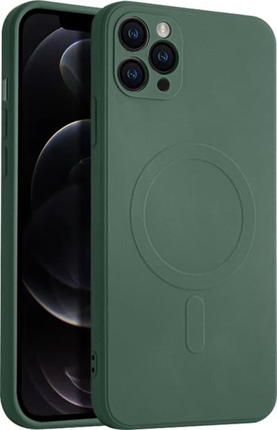 Casify Siliconen Hoesje geschikt voor MagSafe iPhone 11 Pro Max Hoesje - Legergroen