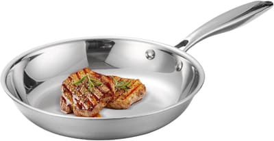 Roestvrijstalen pan - Diepe braadpan - Diverse kooktaken - Ongecoat ontwerp - 20-28 cm