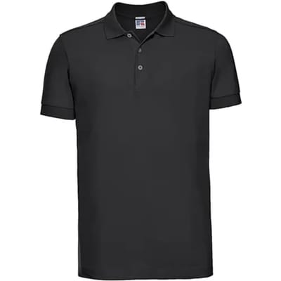 Men's Stretch Poloshirt 'Russell' Black - XL