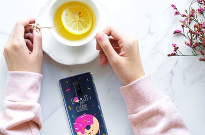 OnePlus 7 Pro Siliconen Case Donut Roze