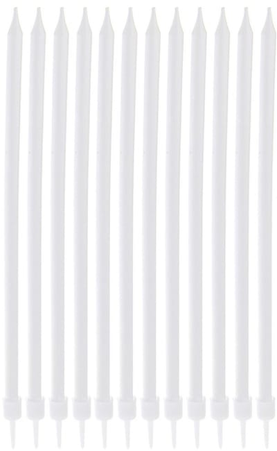 Orion - Verjaardagskaarsjes - Lang - Wit - 14,5 cm