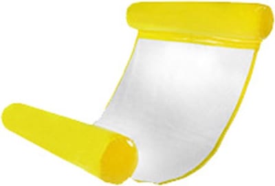 Waterhangmat - Drijvend ligbed - Ontspannen op water - Gedeeltelijk ondergedompeld - 122cm x 70cm - Geel