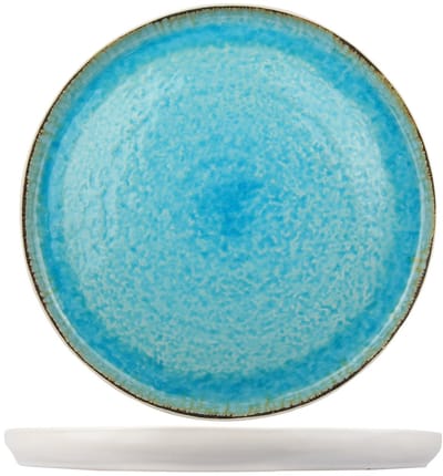 Cosy & Trendy Pizzabord Laguna Azzurro Blauw - 4 Stuks - Ø 31 cm - Aardewerk - Vaatwasserbestendig