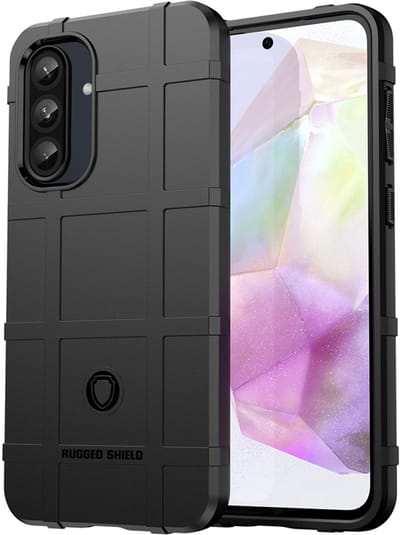 MobyDefend Hoesje - Geschikt voor Samsung Galaxy A36 / Galaxy A56 - Rugged Shield TPU Backcover - Zwart