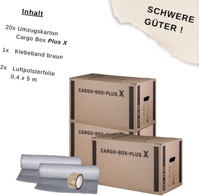 Verhuisset 1-2 Kamers - 20 Dozen, Luchtkussenfolie & Plakband