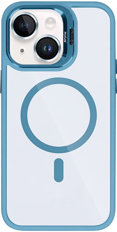 Rixus Classic 03 Case With MagSafe For Apple iPhone 14 Plus Light Blue