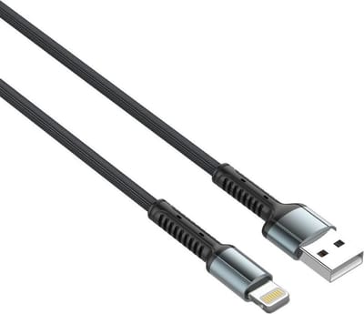 LS64 zwart 2 Meter Geschikt voor: Apple Lightning Kabel naar USB voor Oplader - Cable- Ondersteunt Snelladen Geschikt voor: Apple iPhone 12 / 12 Pro (Max) / 11 / 11 Pro (Max) / SE 2020 / XR / XS Max / XS / 8 / 7 (Plus) / 6 (S) /5 / iPad / Pro / Mini
