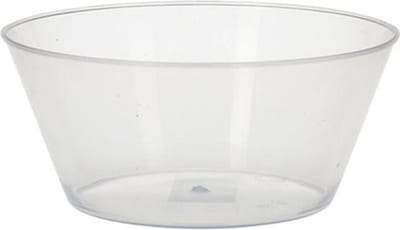 Excellent Houseware Schaal/kom - 2x - transparant - kunststof - 15 x 7.5 cm - campingservies