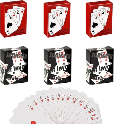 Mini Pokerkaarten Set - 3 Decks Speelkaarten voor Gezinnen en Feesten - Perfect voor Magic en Spelletjesavonden