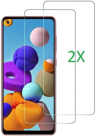 Screenprotector Geschikt voor Samsung Galaxy A21S Tempered glas / 2x Screenprotector
