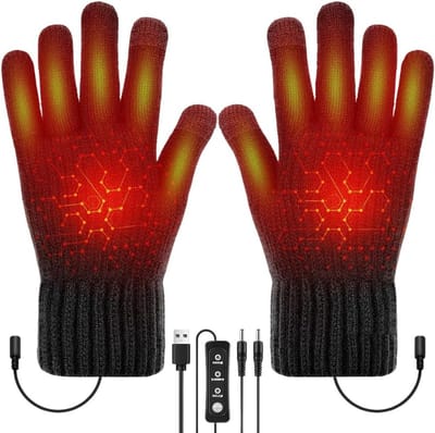 Warmtegevende touchscreen handschoenen voor mannen en vrouwen, ideaal voor skiën en fietsen met 3-staps temperatuurregeling