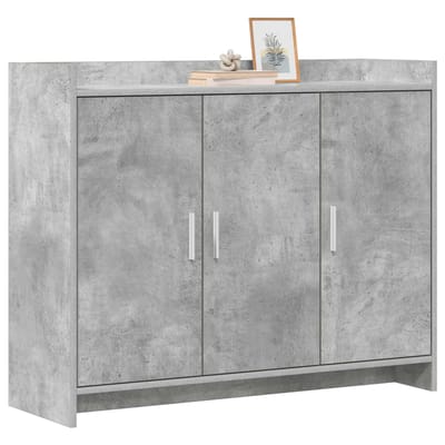 vidaXL - Dressoir - Betongrijs - 98,5 - x - 33 - x - 80 - cm - Bewerkt - hout
