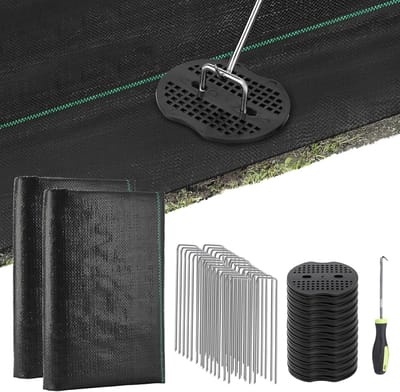 Onkruiddoek Tuin - Worteldoek Bodembedekker - Onkruid Vrij Houden - Heavy Duty Materiaal - 3x30 Meter - Zwart