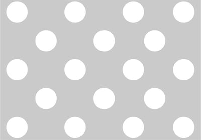 Fotobehangkoning - Behang - Vliesbehang - Fotobehang Witte Stippen op de Grijze Muur - Charming Dots - 300 x 210 cm