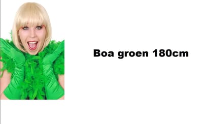 Boa groen 180cm 50 gram - Brandvertragend - Thema feest party festival verjaardag fun