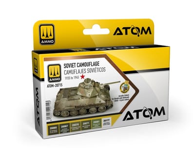 AMMO by Mig Jimenez Hobbyverf Acrylverf - MIG 20715 ATOM - Soviet Camouflage 1935-45 Militaire Kleuren - Acryl Set 4x20ml Verf set - 4x 20 ml