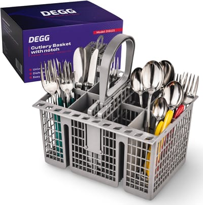 DEGG® - Universele Bestekmand voor Vaatwasser - Met Handvat - Grijs