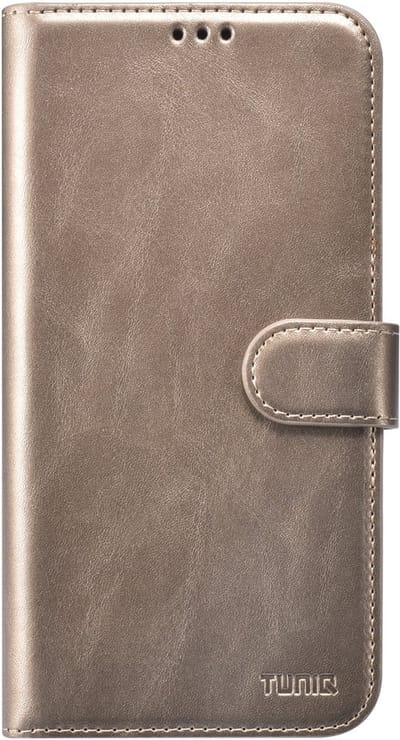 TUNIQ Booktype hoesje - iPhone 16 Pro Max - Goud - met pasjeshouder voor 3 pasjes