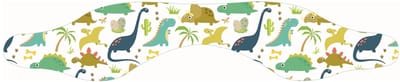 Aventrix Zwem Hoofdband Kind – Oorbeschermer Zwemmen – Neopreen – Voorkomt Water in Oren – Comfortabel & Verstelbaar – 3 t/m 10 Jaar (49-56 cm) - dino wit