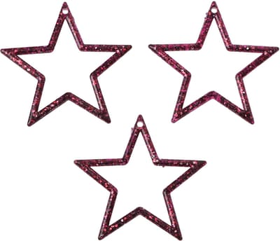 Decoratieve ster bes glitter tafeldecoratie Kerstmis 4,5 cm 120 st, 12