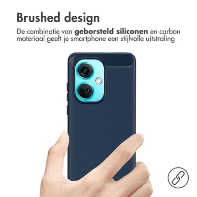 imoshion Hoesje - Geschikt voor OnePlus Nord CE 3 - Brushed Backcover - Donkerblauw
