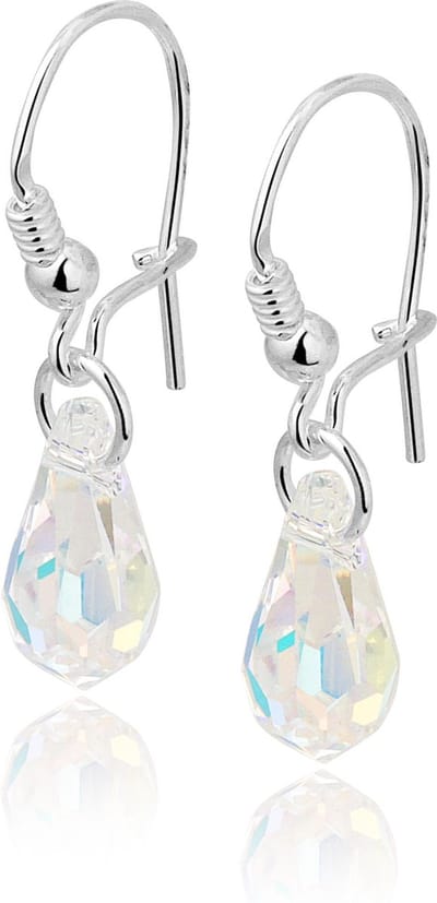 Montebello Oorbellen Matucana - 925 Zilver - Swarovski Druppel - 13x28mm