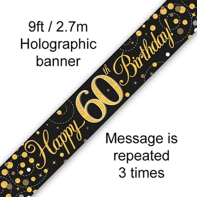 Oaktree - Banner 60 jaar Zwart en Goud