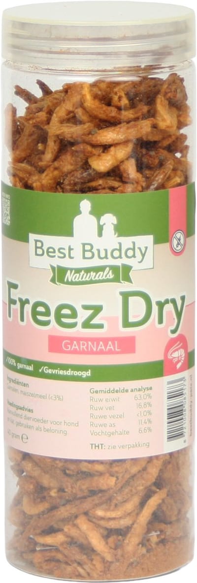 Freez Dry Garnaal - Glutenvrij - Mono proteïne - Best Buddy Pets