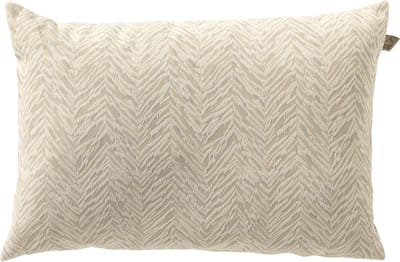 Dutch Decor AUGUSTA - kussenhoes outdoor 40x60 cm - waterafstotend en uv-bestendig - gestreept - Marshmallow - wit en beige