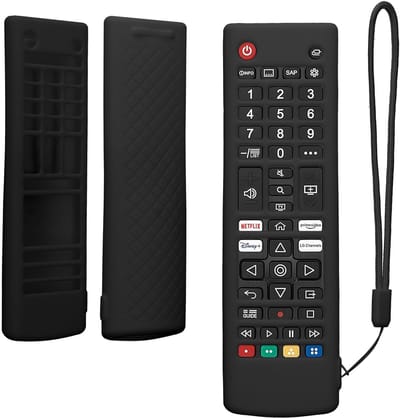 kwmobile hoes geschikt voor LG Smart TV AKB - Siliconen anti-slip hoes voor afstandsbediening in zwart