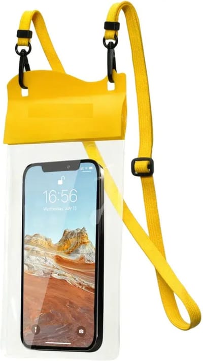 Livano Waterdichte Telefoonhoesjes - Waterdicht Telefoonzakje - Waterproof Festival Opbergtasje - Documententasje - Waterbestendig - Geel