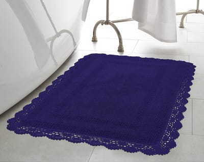 Gehaakt Katoenen Badmat - 61x102 cm - Omkeerbare Badkamer- en Vloerkleed