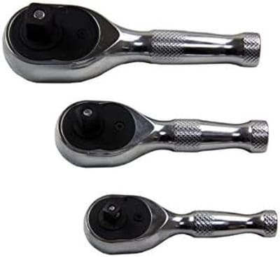 Set van 3 Stubby Ratelsleutels - 1/4, 3/8 en 1/2 Inch