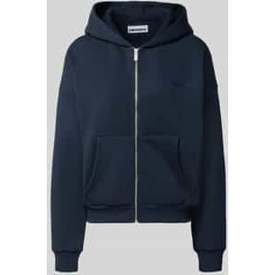 relaxed fit basic sweatjack met capuchon