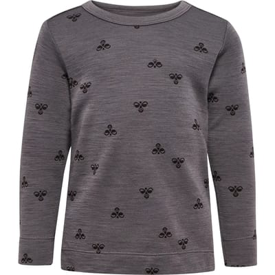 Hummel Kinder Mini Wool T-Shirt Longsleeve 229430 Charcoal Gray-116 - ca. 6 Jahre