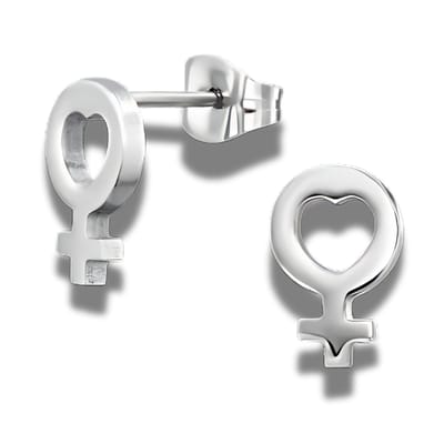 Oorstekers - oorbellen - Hart en Kruis - edel staal - zilverkleurig - religieus - geloof - religie - liefde - love - hypoallergeen