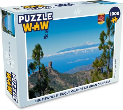 Puzzel Een bewolkte Roque Grande op Gran Canaria - Legpuzzel - Puzzel 1000 stukjes volwassenen