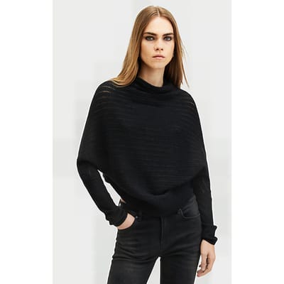 AllSaints Ridley Ladder Jumper Black Maat: XS | Gebreide Truien Outlet | Dames | Zwart