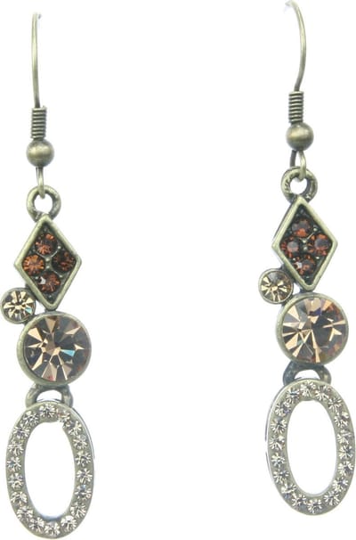Behave - Oorhangers dames - Bruin vintage stijl - Voor chique avondlook
