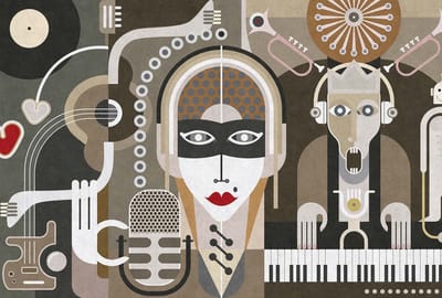 Fotobehang wall of sound3 DD113342 Livingwalls Walls by Patel | Fotobehang online webshop