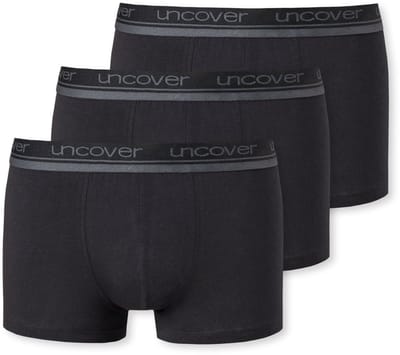 Uncover by Schiesser 3PACK Shorts - Heren Onderbroek - zwart