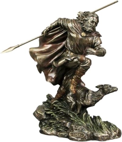 Veronese Design - Keltische God Lugh - Gebronsd beeld - (hxbxd) ca 23cm x 21,5cm x 11cm